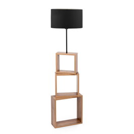 Opviq AYD - 2901 Lámpara de Pie de Madera Negra